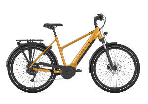 Gazelle Medeo T10 sportieve gele dames e-bike met middenmotor en 10 versnellingen