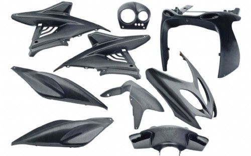 Edge kappenset Aerox Carbon look voor Yamaha Aerox 50, MBK Nitro 50