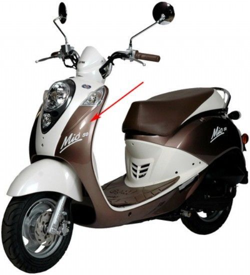 Voorscherm Sym Mio Bruin voor SYM MIO 50