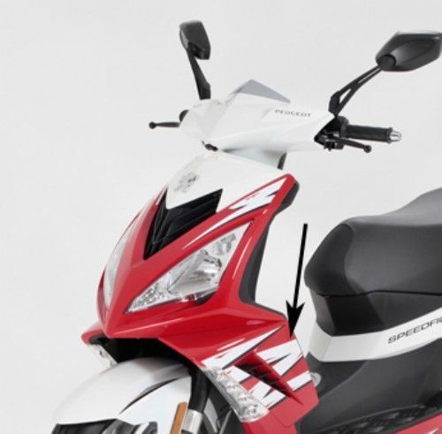 Spoiler Peugeot Speedfight 3 Rood Linksvoor voor Peugeot Speedfight 3 4T,  Peugeot Speedfight 3 AC 2T, Peugeot Speedfight 3 LC 2T